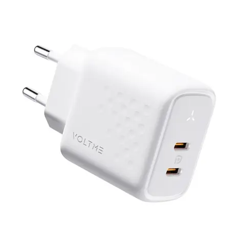VOLTME Revo 45 Duo CC 45W bílá / GaN / 45W / 2x USB-C 