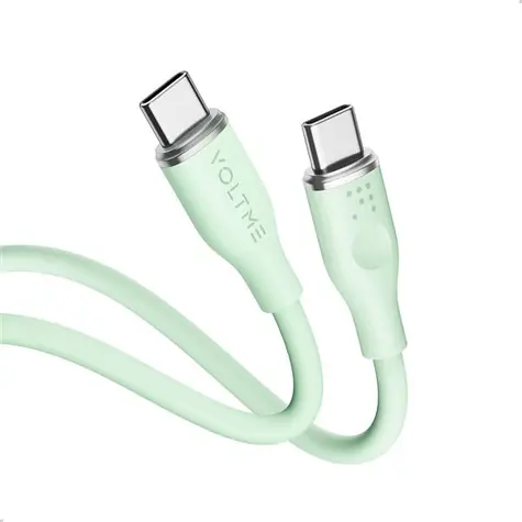 VOLTME Powerlink Moss Series CTC Kabel USB-C(M) 3A/60W 1m zelená / 2x USB-C(M)