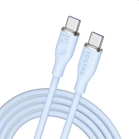 VOLTME Powerlink Moss Series CTC Kabel USB-C(M) 5A/100W 1.8m modrá / 2x USB-C(M)