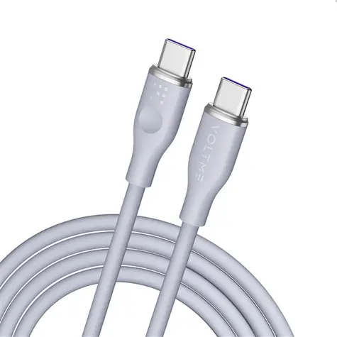 VOLTME Powerlink Moss Series CTC Kabel USB-C(M) 5A/100W 1.8m šedá / 2x USB-C(M)