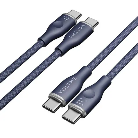 VOLTME Powerlink Rugg Series CTC Kabel USB-C(M) 3A/60W 1m modrá / 2x USB-C(M)