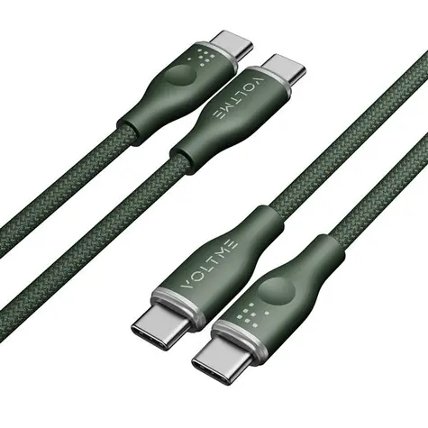 VOLTME Powerlink Rugg Series CTC Kabel USB-C(M) 3A/60W 1m zelená / 2x USB-C(M)