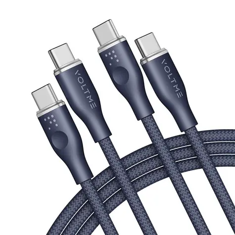 VOLTME Powerlink Rugg Series CTC Kabel USB-C(M) 5A/100W 1.8m modrá / 2x USB-C(M)