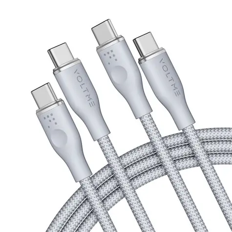 VOLTME Powerlink Rugg Series CTC Kabel USB-C(M) 5A/100W 1.8m šedá / 2x USB-C(M)