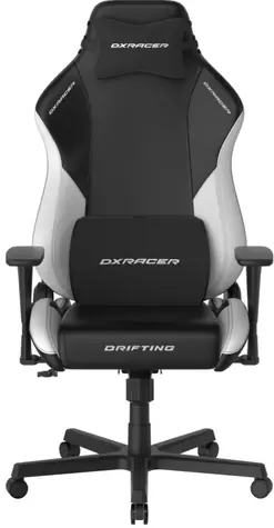 DXRacer DRIFTING Herní židle černo-bílá / 122-132 cm / syntetická kůže / 125 kg / 3D-Područky