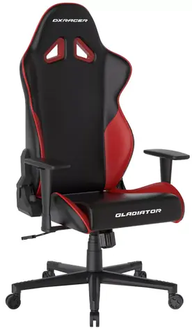 DXRacer GLADIATOR Herní židle černo-červená / 125-134 cm / syntetická kůže / 130 kg / Područky