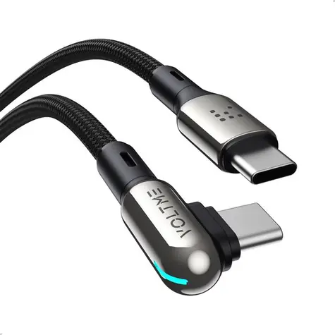 VOLTME Powerlink Stark Series CTC Kabel USB-C(M) 3A/60W 1.2m černá / 2x USB-C(M)