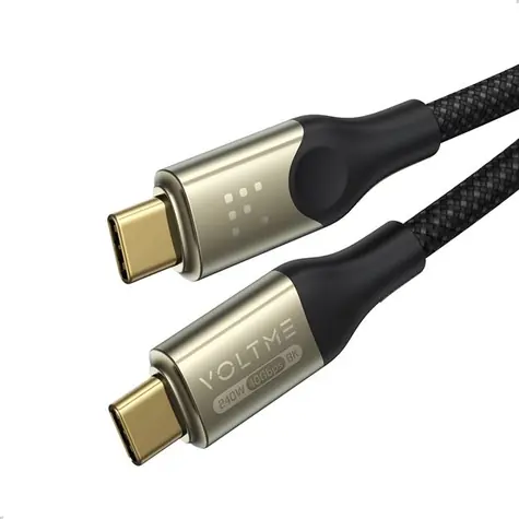 VOLTME Powerlink Utron Series CTC Kabel USB-C(M) 5A/240W 1.2m černá / 2x USB-C(M)
