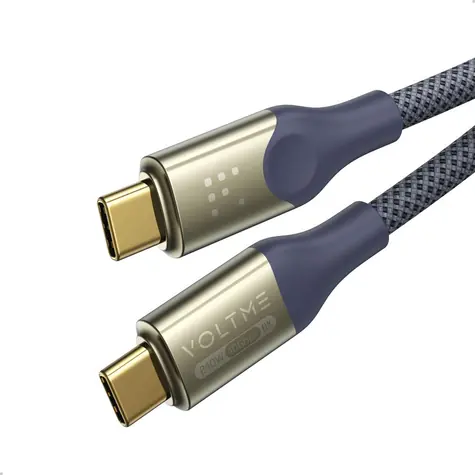 VOLTME Powerlink Utron Series CTC Kabel USB-C(M) 5A/240W 1.2m modrá / 2x USB-C(M)