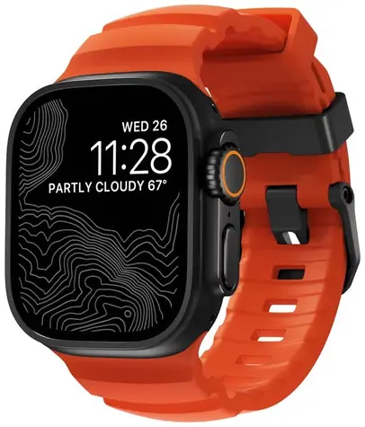 Nomad Rocky Point Band řemínek pro Apple Watch 49/45/44/42mm black/magma