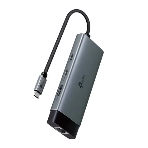 TP-Link UH9120C USB-C Hub 6v1 šedá / HDMI 4K@60Hz  / 2x USB / USB-C / USB-C PD 100W / RJ45 GE 
