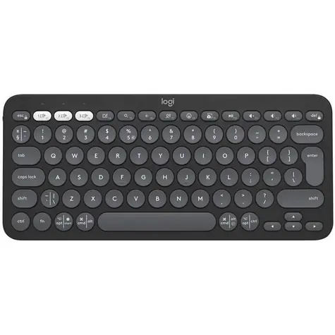 Logitech K380s Pebble Keys 2 šedá / Bezdrátová klávesnice / BT / USB / CZ&SK Layout