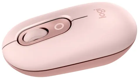 Logitech POP růžová / bezdrátová optická myš / 4 tlačítka / 4000dpi / BT