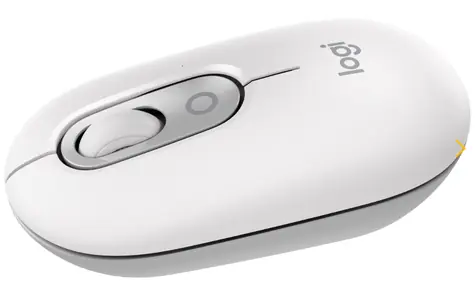 Logitech POP bílá / bezdrátová optická myš / 4 tlačítka / 4000dpi / BT