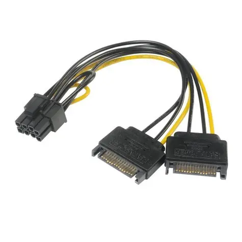 AKASA - SATA power na 6+2-pin PCIe adaptér