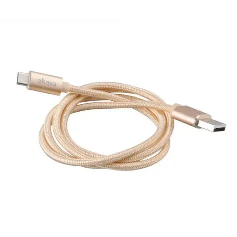 AKASA USB-C 2.0 (M) - USB-A 2.0 (M) 1 m zlatá