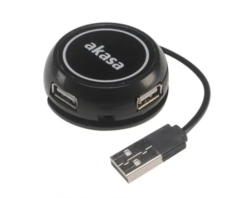 AKASA USB hub 2.0 Connect4C 4-IN-1 / 4x USB-A 2.0