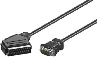Rozbaleno - PremiumCord Kabel VGA M DB15M - SCART M / 2 m / rozbaleno
