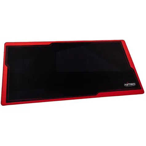 Nitro Concepts Deskmat černo-červená / Herní podložka pod myš / 1200x600mm 