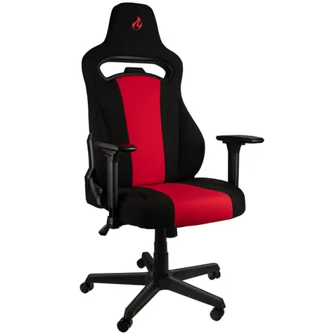 Nitro Concepts E250 Inferno Red černo-červená / Herní židle / tkanina / nastavitelná / pojezdová kolečka / nosnost 125 k