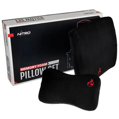 Nitro Concepts Sada polštářů z paměťové pěny černo-červená / pro židle Nitro Concepts 