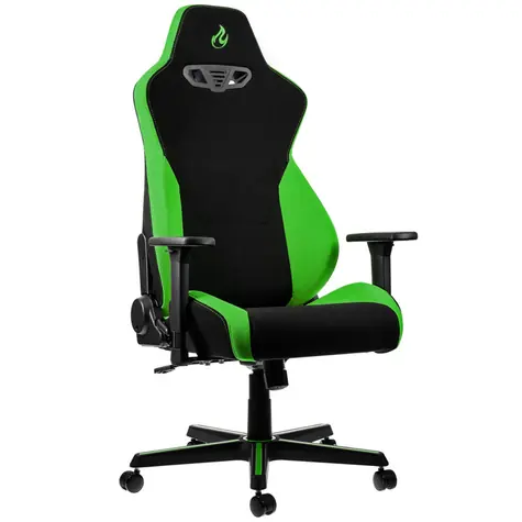 Nitro Concepts S300 Atomic Green zelená / Herní židle / látka / nastavitelná / pojezdová kolečka / nosnost 135 kg 