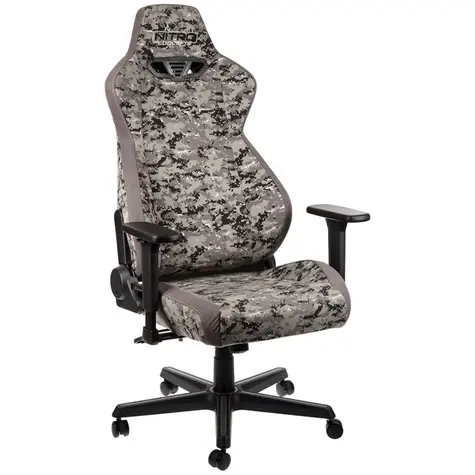 Nitro Concepts S300 Urban Camo / Herní židle / látka / nastavitelná / pojezdová kolečka / nosnost 135 kg 
