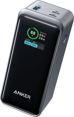 Anker Prime 20.000 mAh černá / Powerbanka / 2x USB-C / 1x USB-A / 200 W