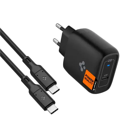 Spigen ArcStation Pro GaN 45W černá / Nabíječka / 1x USB-C / Kabel USB-C/USB-C