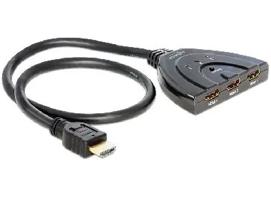 Rozbaleno - Delock Switch HDMI 3 - 1 / obousměrný přepínač vstupů / Spliter / rozbaleno
