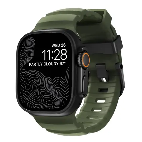 Nomad Rocky Point Band řemínek pro Apple Watch 49/46/45/44/42mm black/forest