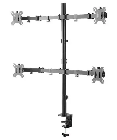 Neomounts FPMA-D550D4BLACK černá / Držák na až 4 monitory / 13-32