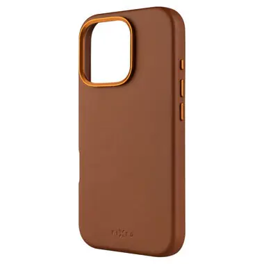 Rozbaleno - FIXED Kožený zadní kryt MagLeather s podporou MagSafe pro Apple iPhone 16 Pro hnědý / rozbaleno