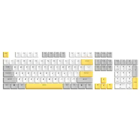 Marvo PBT Keycap set KP-04 (US) žlutá / Layout : (US) / 104 kláves