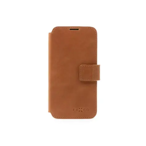 FIXED Kožené pouzdro typu kniha ProFit pro Samsung Galaxy S25 Ultra hnědé