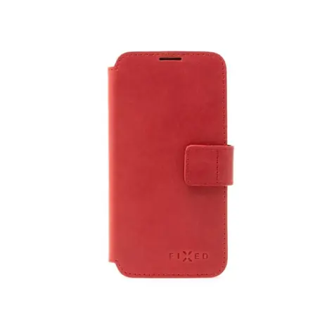 FIXED Kožené pouzdro typu kniha ProFit pro Samsung Galaxy S25 červené