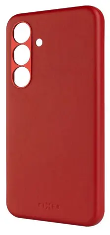 FIXED Kožený zadní kryt MagLeather s podporou MagSafe pro Samsung Galaxy S25 červený