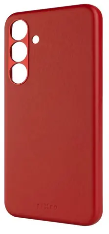 FIXED Kožený zadní kryt MagLeather s podporou MagSafe pro Samsung Galaxy S25+ červený