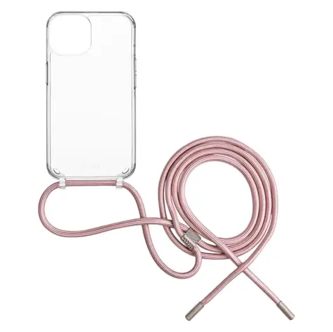 FIXED Zadní kryt Pure Neck s růžovou šňůrkou na krk pro Samsung Galaxy S25+