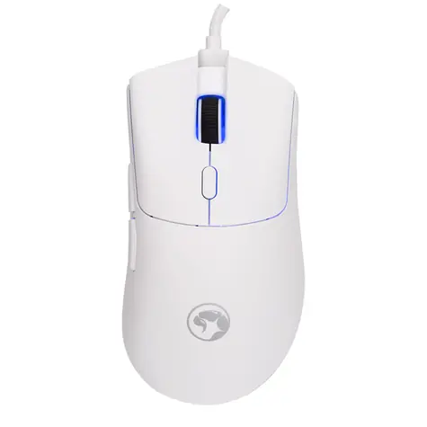 Marvo Niro 40 bílá / herní optická myš / 12000 DPI / 6 tlačítek / USB / 1.5m