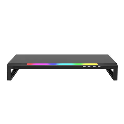 Marvo DZ-01 černá / Podstavec pro monitor / plast / max 20 kg / 4x USB 2.0 / podsvícení