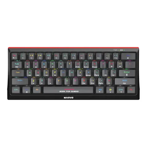 Marvo Hecate 61B (US) černá / mechanická klávesnice / RGB / USB / US Layout 