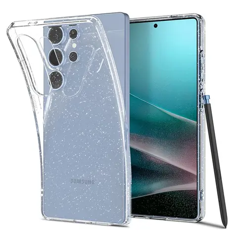 Spigen Liquid Crystal Glitter ochranný kryt pro Samsung Galaxy S25 Ultra crystal quartz