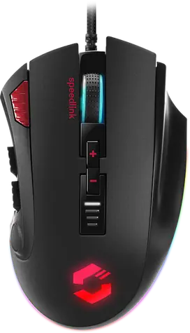 TARIOS RGB Gaming Mouse černá / herní myš / optická / 12000 DPI / 12 tlačítek / USB-A / 1.8m