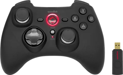 RAIT Gamepad - Wireless černá / bezdrátový gamepad / pro pc & PS3 & Switch / vibrace / 2.4GHz 