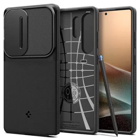 Spigen Optik Armor ochranný kryt pro Samsung Galaxy S25 Ultra black