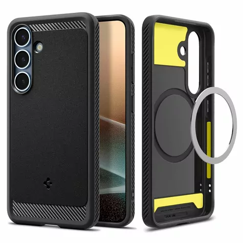 Spigen Rugged Armor MagSafe ochranný kryt pro Samsung Galaxy S25+ matte black