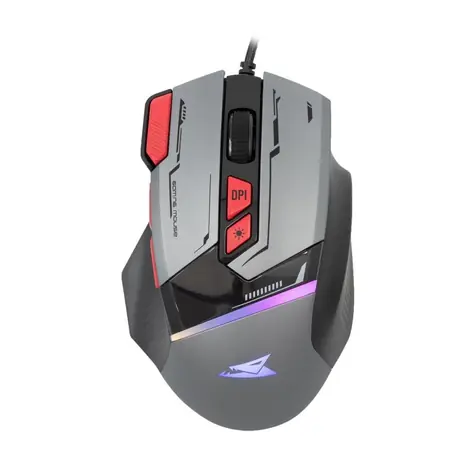 Baracuda MANTA  Herní myš / Herní myš / Optický / 8D / 12800 dpi / 1.5m / USB / 81g / šedá