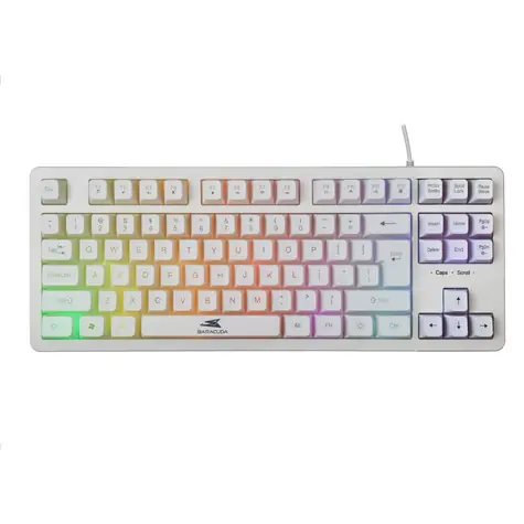 Baracuda KRILL Herní membránová klávesnice  / US layout / 1.5m / RGB / USB / Antighosting 19 kláves / bílá