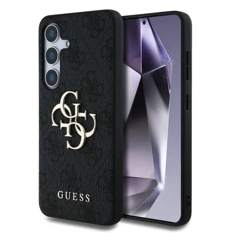 Guess PU 4G Metal Logo Zadní Kryt pro Samsung Galaxy S25+ šedá